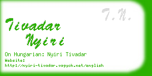 tivadar nyiri business card